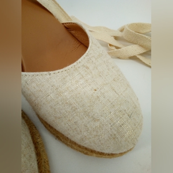 J.Crew Round Toe Espadrills Wedges Natural 8.5 - Picture 6 of 15